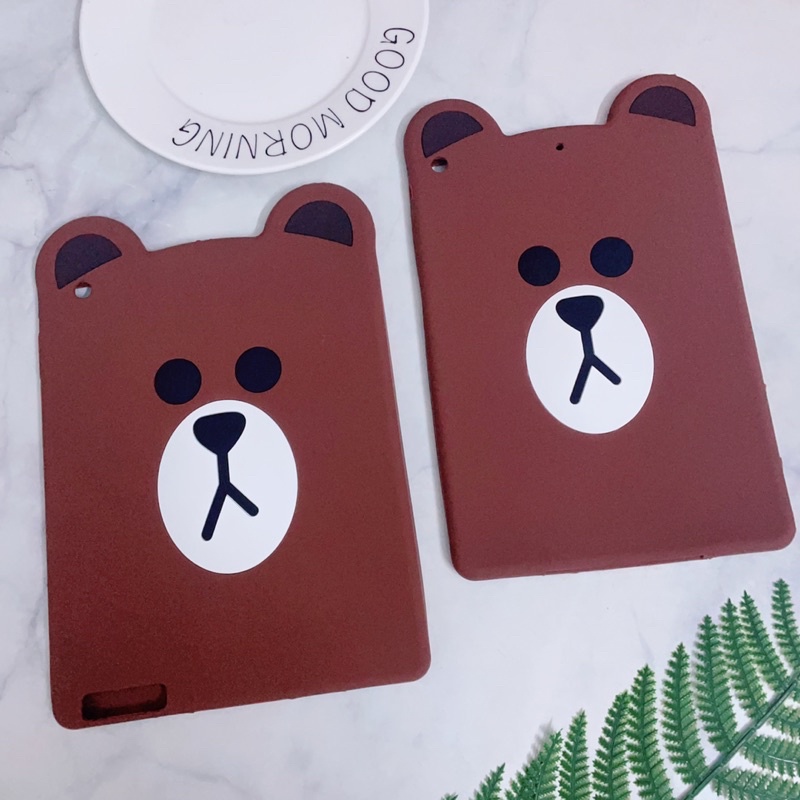 Vỏ Ốp iPad 5/Air 1 Silicon Dẻo Hoạt Hình Gấu Brown Mickey Stitch Dễ Thương