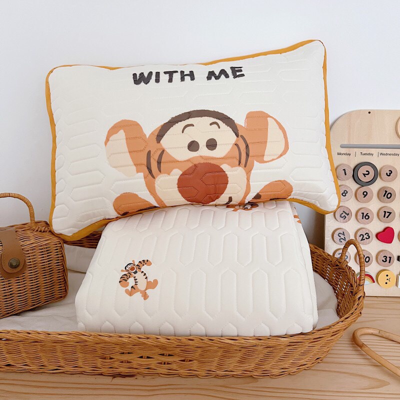 Vỏ Gối Điều Hòa Cao Su Non Cho Bé, Chất Liệu Mủ Cao Su Siêu Mát, Thoáng Khí, Size 30x50 cm