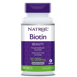 Natrol Biotin 10,000mcg Maximum Strength | Chai 100 viên