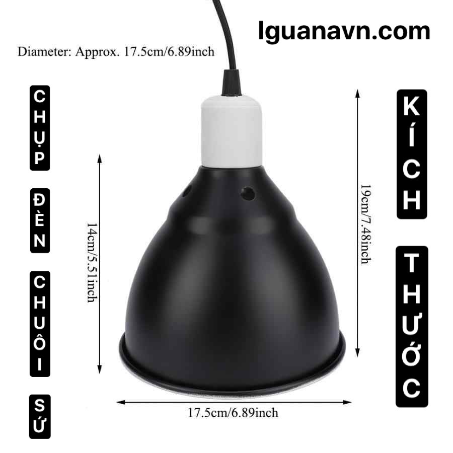 MÁNG ĐÈN 8,5 inch 5,5 inch CHỤP ĐÈN CHUÔI SỨ BẢO VỆ ĐÈN SƯỞI UVA UVB SOLAR CÔNG SUẤT CAO TRÊN 200W GIÁ SĨ SHIP CẤP TỐC