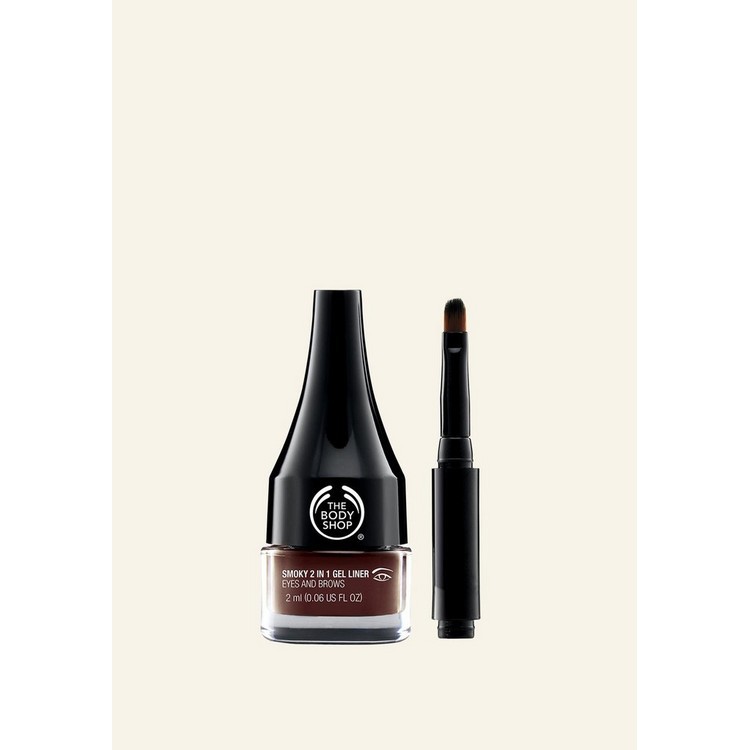 Kẻ mắt và mày dạng gel THE BODY SHOP Smoky 2-In-1 Gel Eyeliner and Brow Definer