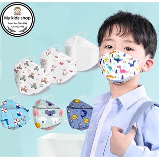 Túi 10 khẩu trang trẻ em KF94 kháng khuẩn form 4D cho bé 0-10 tuổi