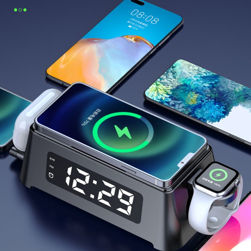 Đế Sạc Nhanh Không Dây Đa Năng Có Đèn LED Cho Đồng Hồ Thông Minh