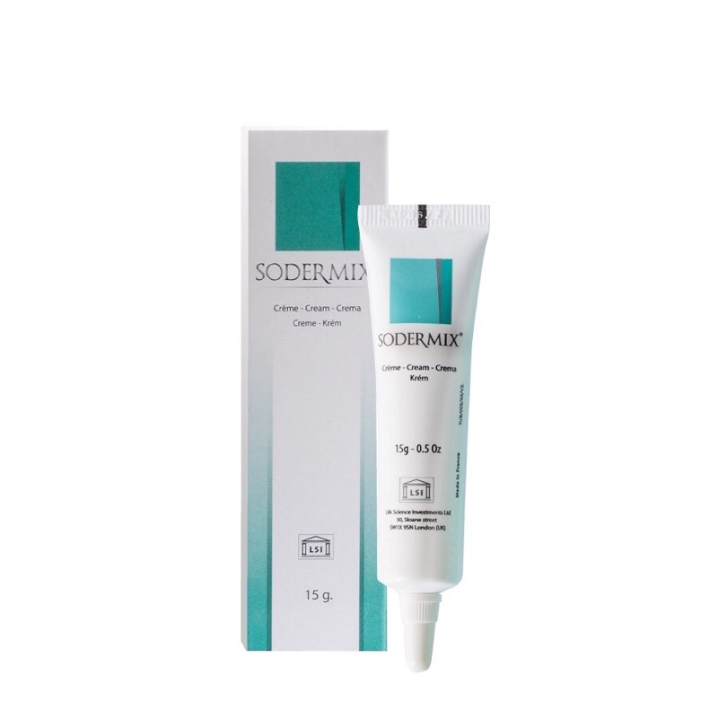 Sodermix / Sodemix Cream 15g - Kem làm mờ sẹo lồi, sẹo thâm, sẹo phì đại, chàm (Nhập khẩu Pháp)