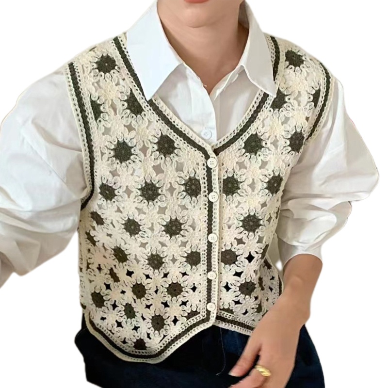 Áo Hai Dây Dệt Kim Họa Tiết Hoa Thời Trang Mùa Hè Cho Nữ