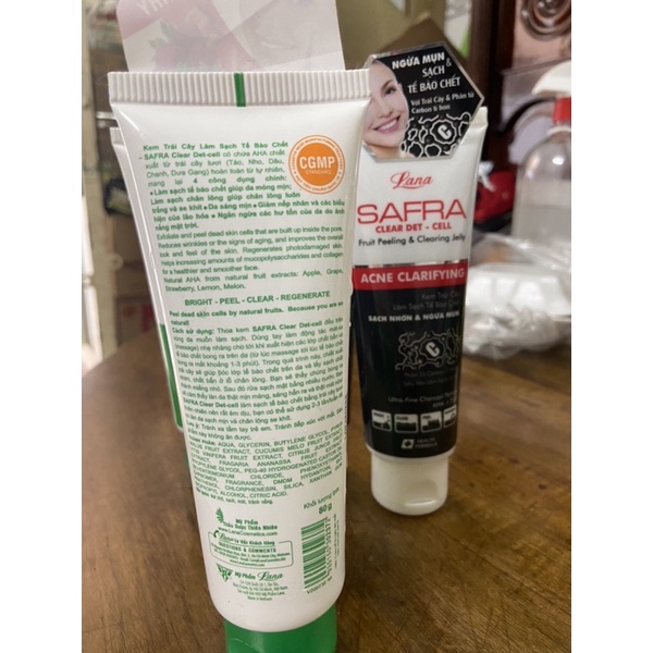 Kem trái cây làm sạch tế bào chết sạch nhờn & ngừa mụn Lana Safra 80g