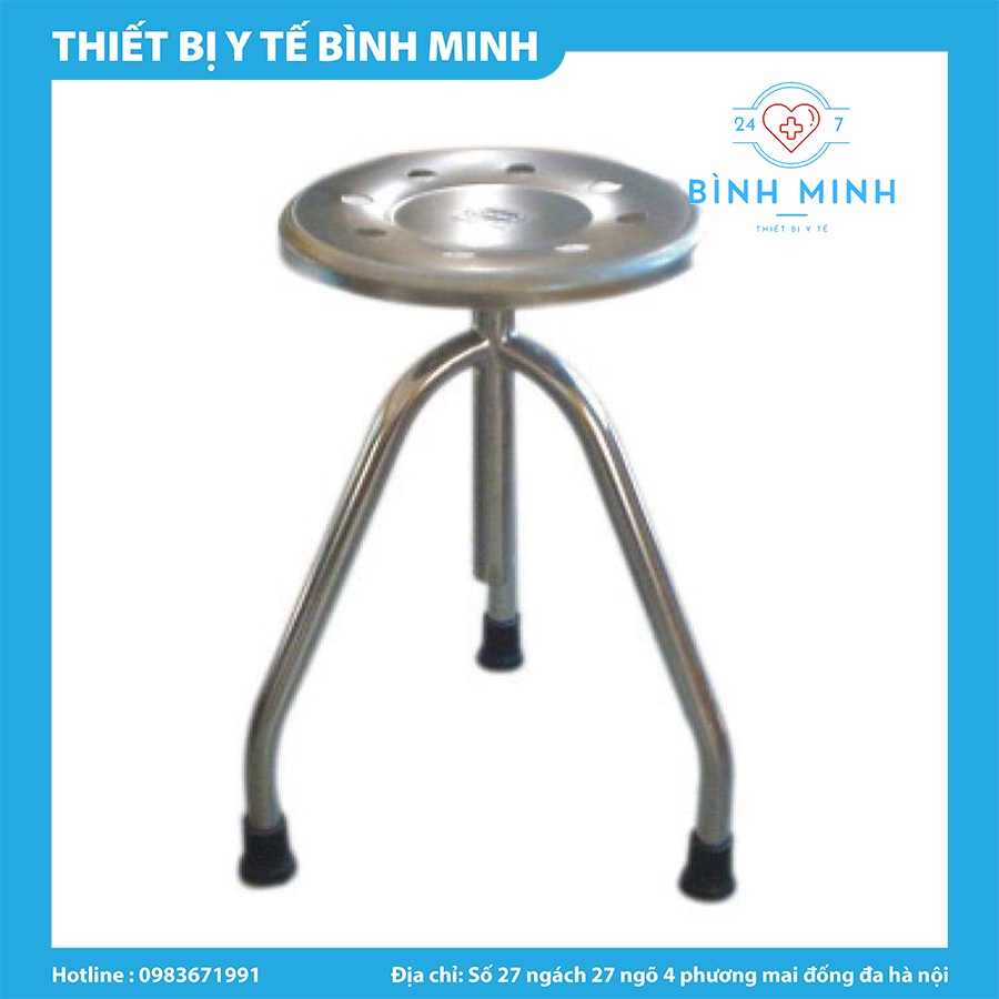 Ghế Xoay Inox 3 Chân, 4 Chân Dùng Trong Y Tế Phòng Thí Nghiệm