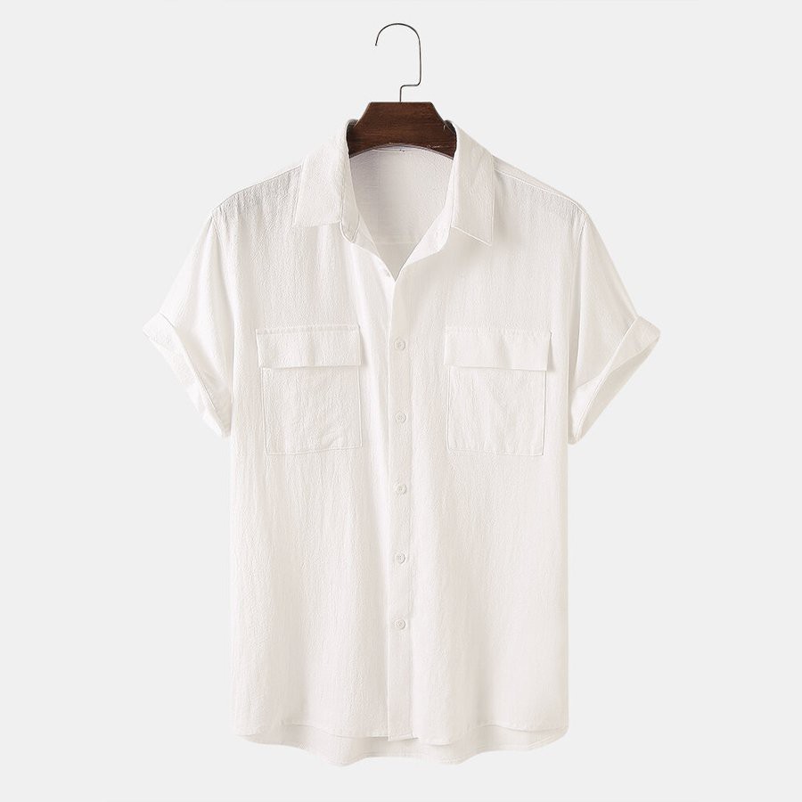 Xả Kho Áo Đũi Nam Sơ Mi Cộc Tay Đẹp - 2 Túi Ngực | BigBuy360 - bigbuy360.vn