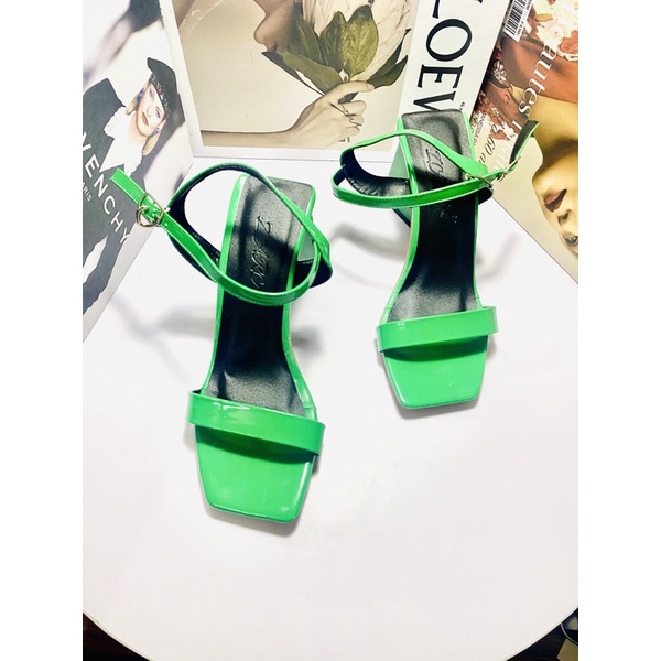 Giày guốc Sandan tam giác 9cm siêu hót 2022