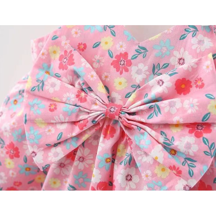 Đầm Công Chúa Hai Dây Thời Trang Mùa Hè Cho Bé Gái 0-3 Tuổi