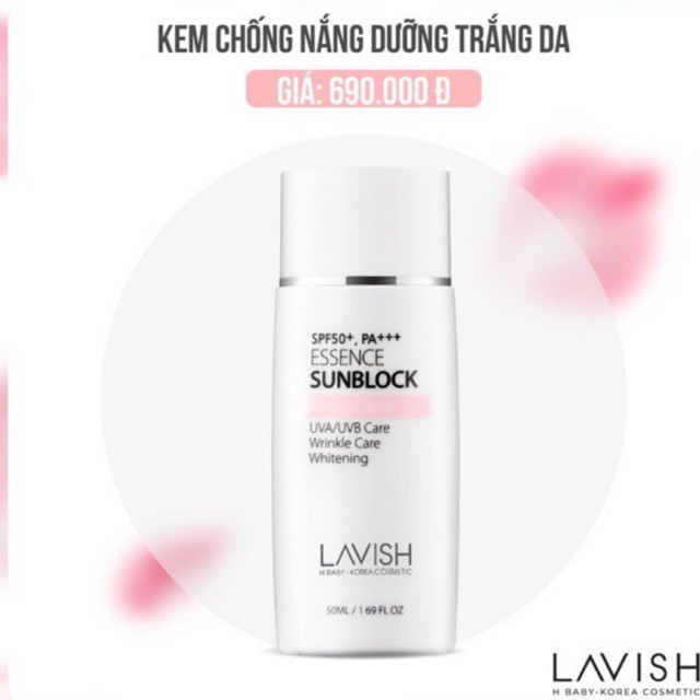 [ HÀNG CHÍNH HÃNG ] Kem Chống Nắng Dưỡng Trắng Da - Make up Lavish H Baby - Date 2024