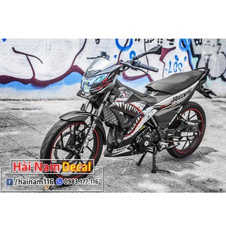 Tem Trùm Raider Fi Đen Trắng Cá Mập