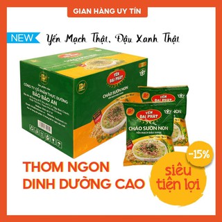 Cháo Sườn Non Yến Mạch Đậu Xanh - Yến Đại Phát (40 gói x 50gram / Thùng), Yến mạch thật, thịt thật