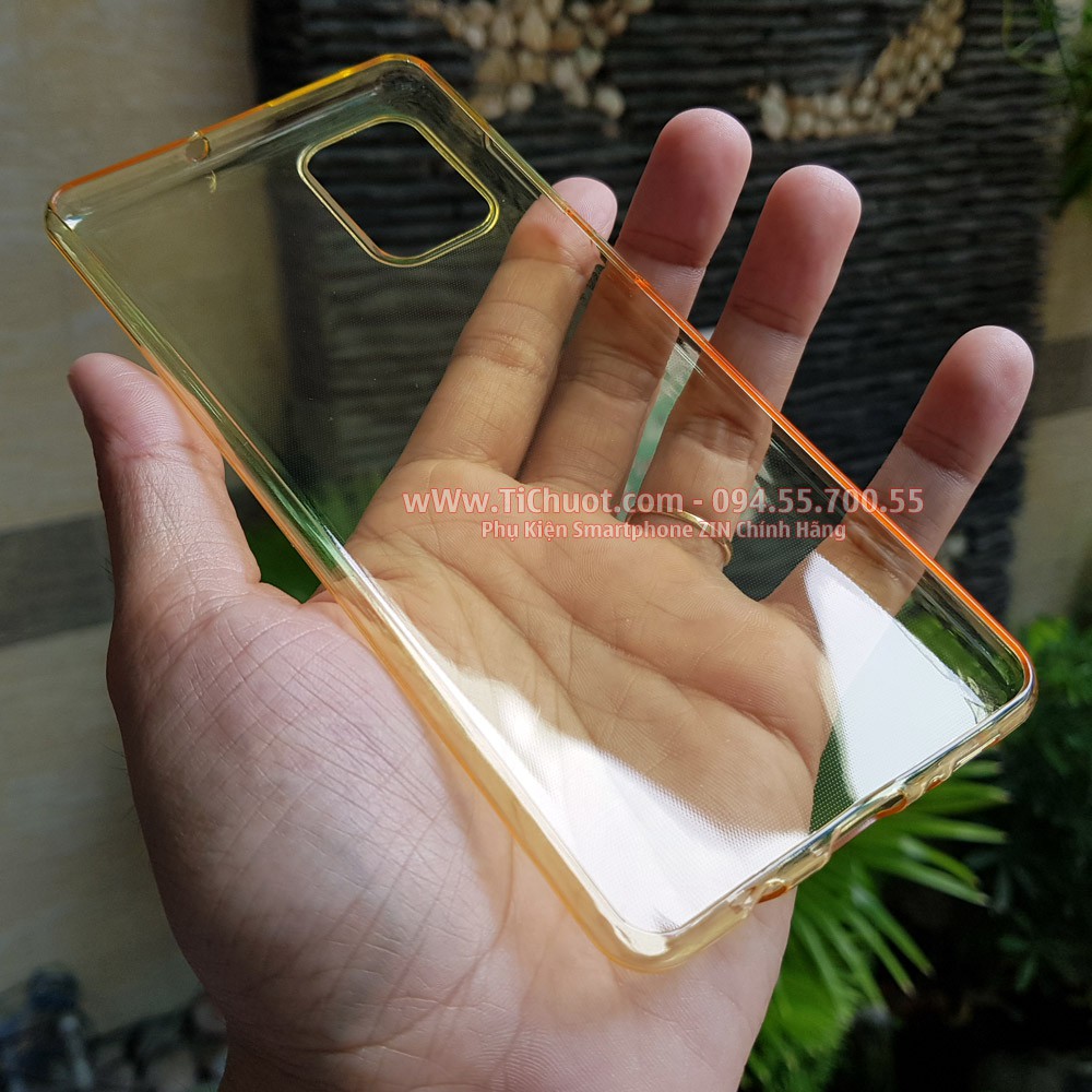 [Loại Tốt] Ốp lưng Samsung A71 Silicon Vàng Nhạt Trong Suốt