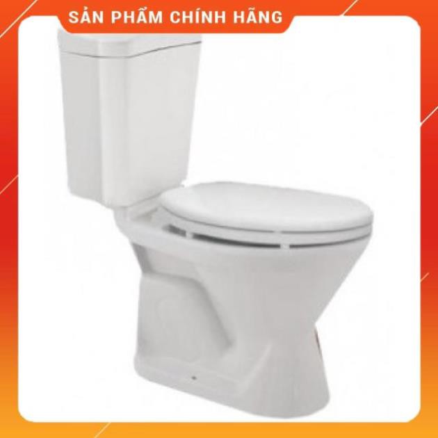 (SALE) Bồn Cầu Viglacera VI66 2 Khối Nắp Êm + Lavabo VTL2 - hàng chính hãng có phiếu bảo hành