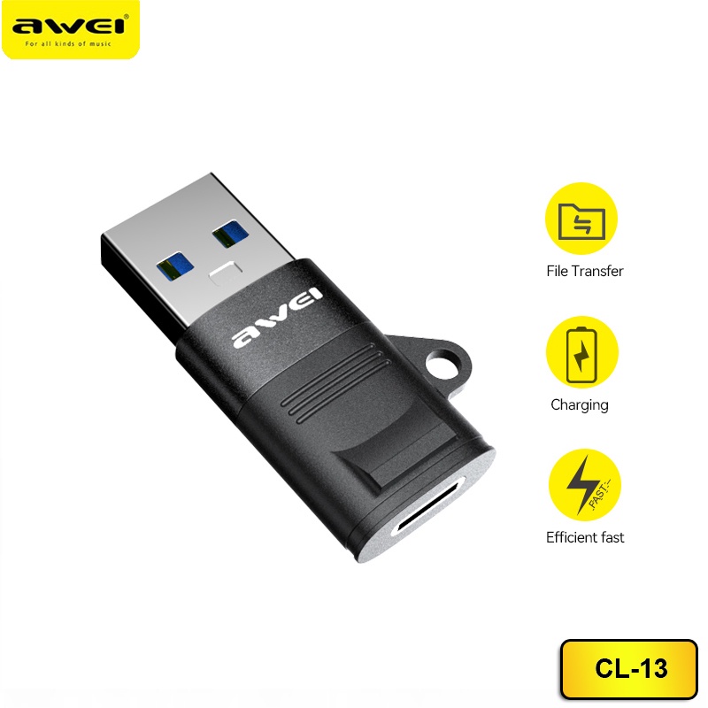 Đầu cắm chuyển đổi AWEI CL-13 Type C sang USB A 3.0 OTG