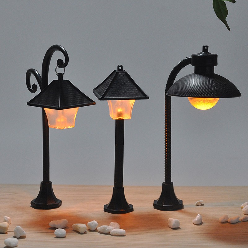 [warmhome]1pc street lights craft figurine garden ornament miniature fairy garden decor