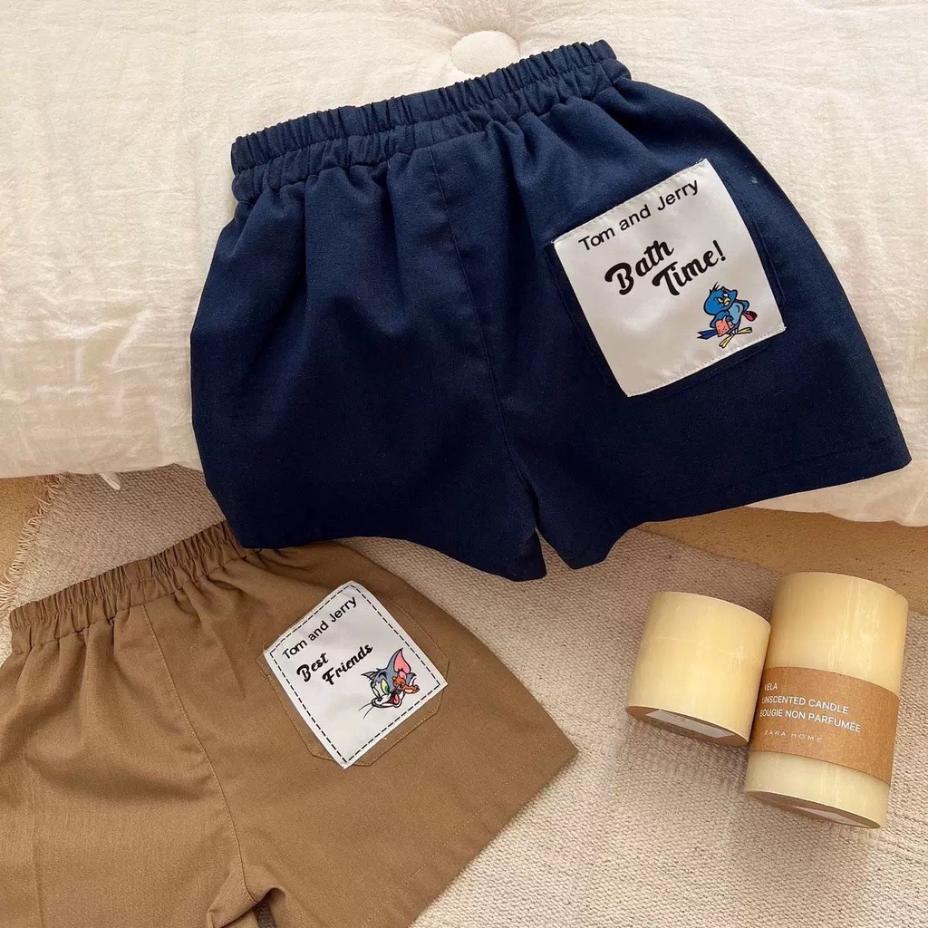 [Babycat Hàng Có Sẵn Bán Chạy Quần Short Phong Cách Nhật Bản Hàn Quốc Thời Trang Mùa Hè In Hình Hoạt Hình Dễ Phối Đồ Dành Cho Trẻ Em