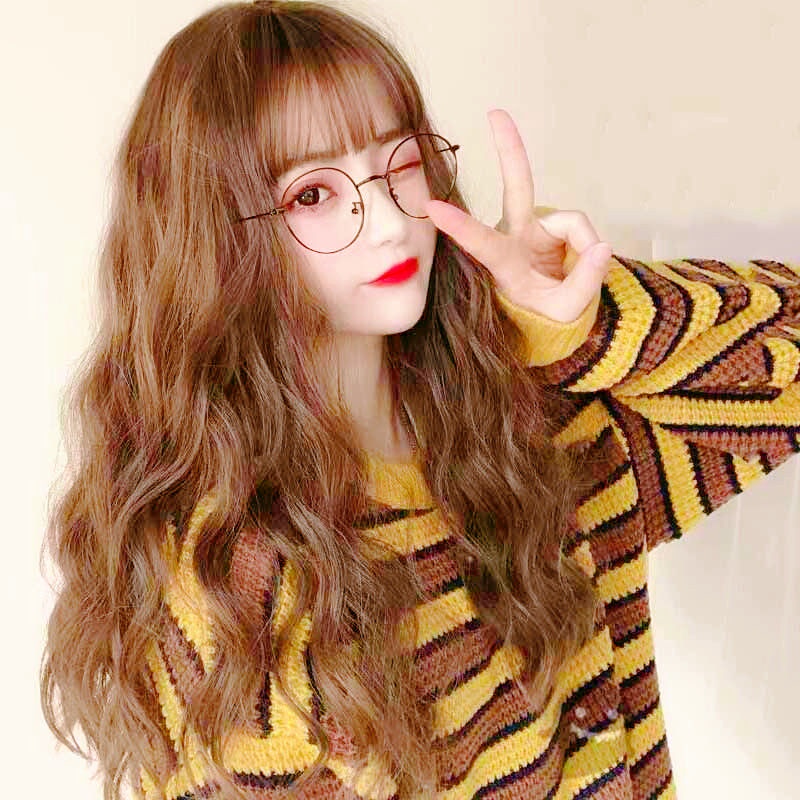 Tóc Giả Dài Xoăn Màu Đỏ Rượu Vang Phong Cách Lolita