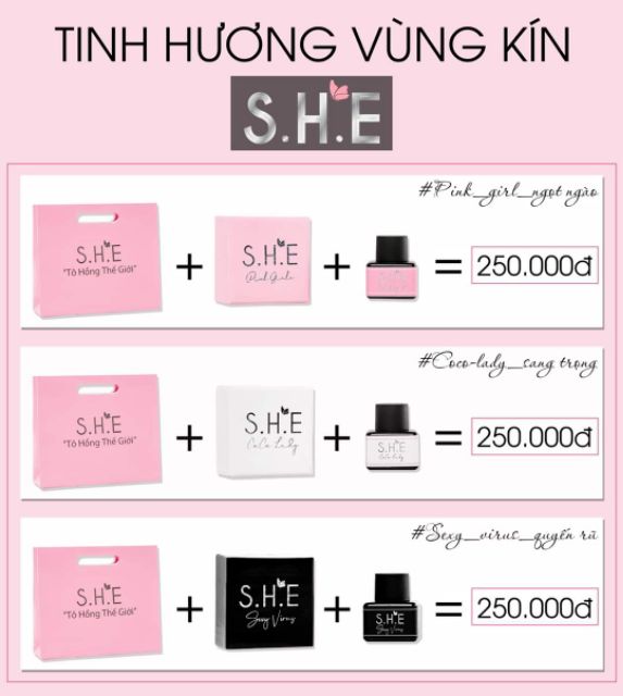 NƯỚC HOA VÙNG  KÍNH  S. H. E | BigBuy360 - bigbuy360.vn