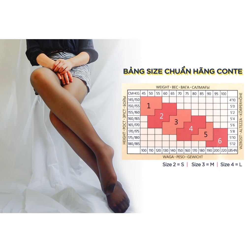 Quần tất Nga Conte 40D