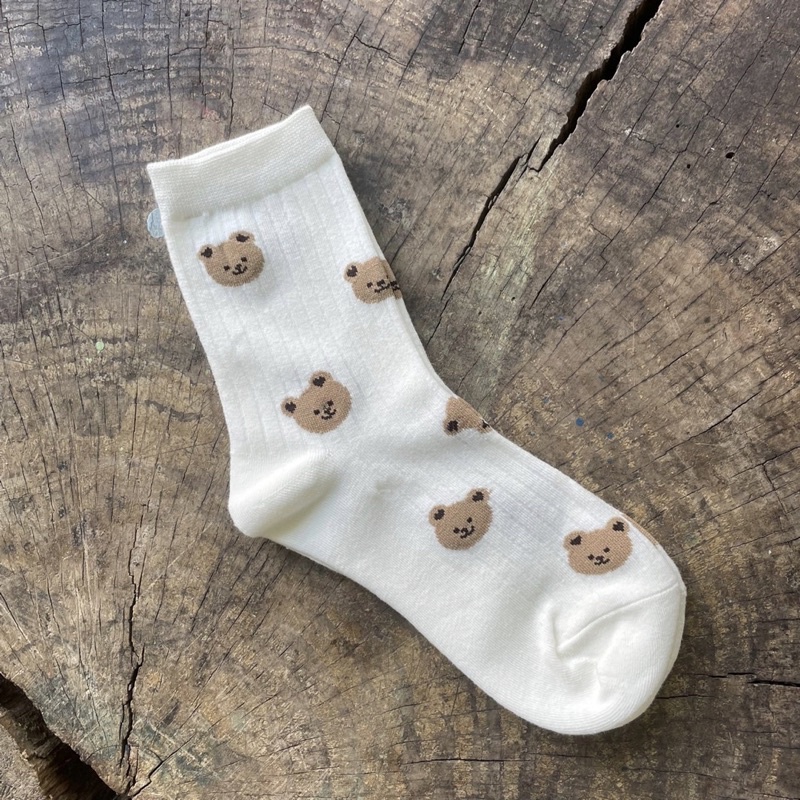 Tất - Vớ hình hoa + gấu thêu