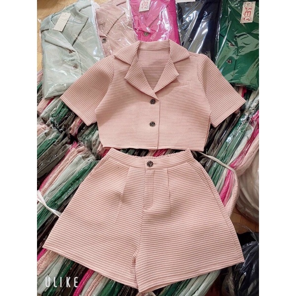 Sét áo cortop kèm quần chất xốp hình thật