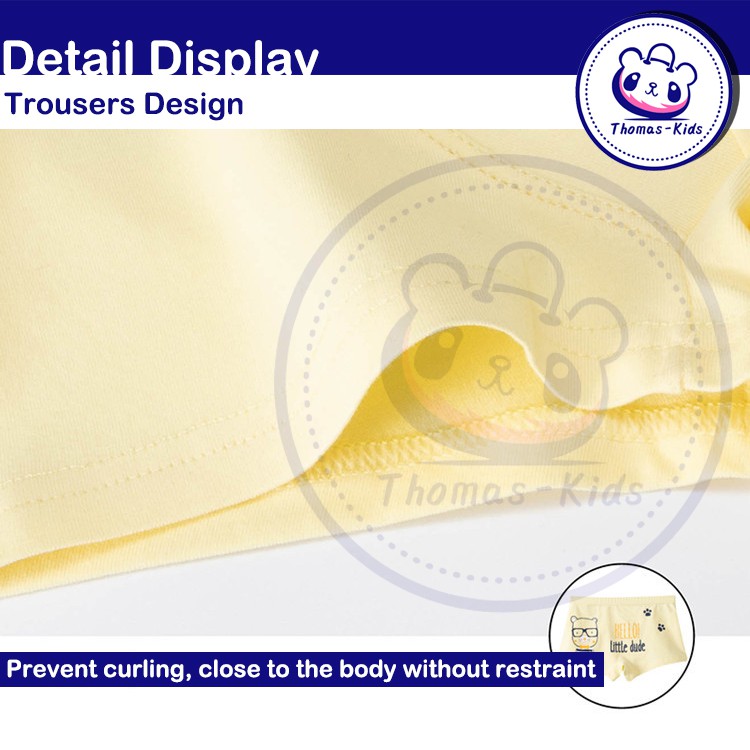 Bộ 5 Quần Lót Boxer Chống Vi Khuẩn Thoáng Khí Thoải Mái Cho Bé Trai 3-12 Tuổi