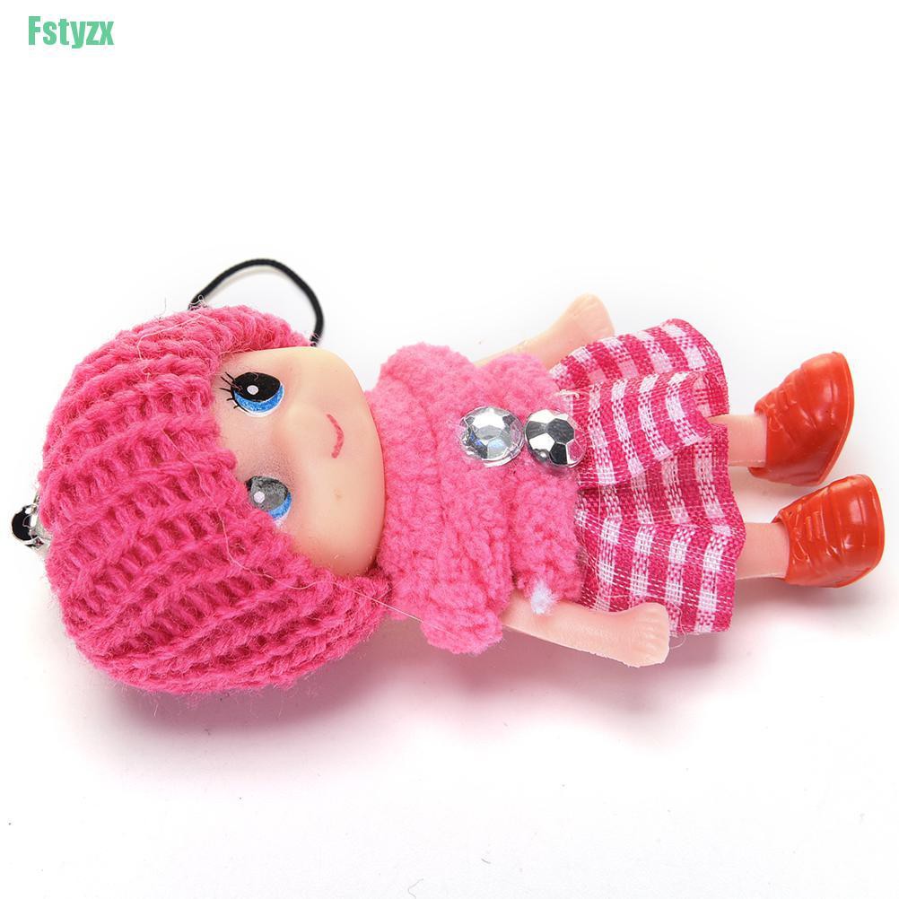 fstyzx 1 Pcs Soft Baby Dolls Interactive Mini Doll Phone Hanging Kids Children Toys 8cm