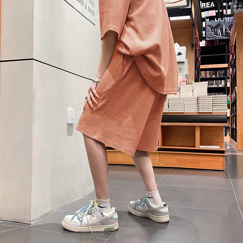 Set phong cách Hàn Quốc bộ quần áo nam Áo Thun Tay Ngắn + Quần Short đồ bộ nam Thời Trang bộ thể thao nữ