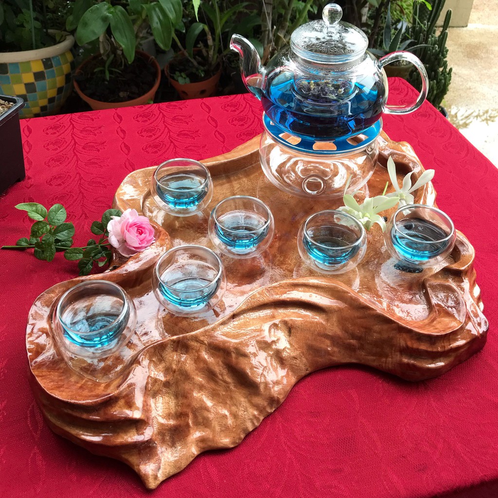 Ấm Trà Tách Trà Thuỷ Tinh Cao Cấp 600ml Lõi Lọc Bình Trà Thủy Tinh Giữ Nhiệt Đế Nến phụ kiện