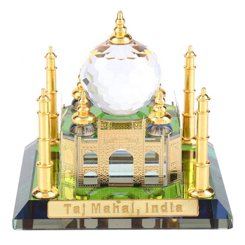 Superparis 3D Architecture Model Kits Taj Mahal Muslim Crystal Golden Taj Mahal Indian Building Model for Home Desk Deco