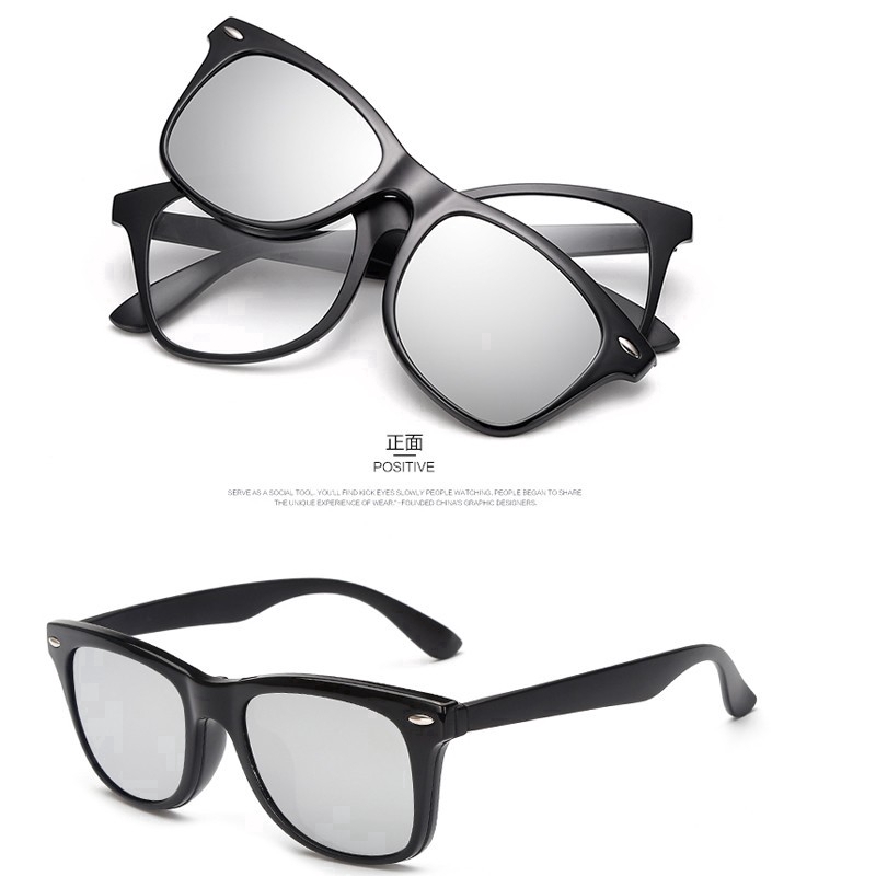 Polarized Magnetic clip on sunglasses TR90 magnet eyeglasses frame Myopia glasse