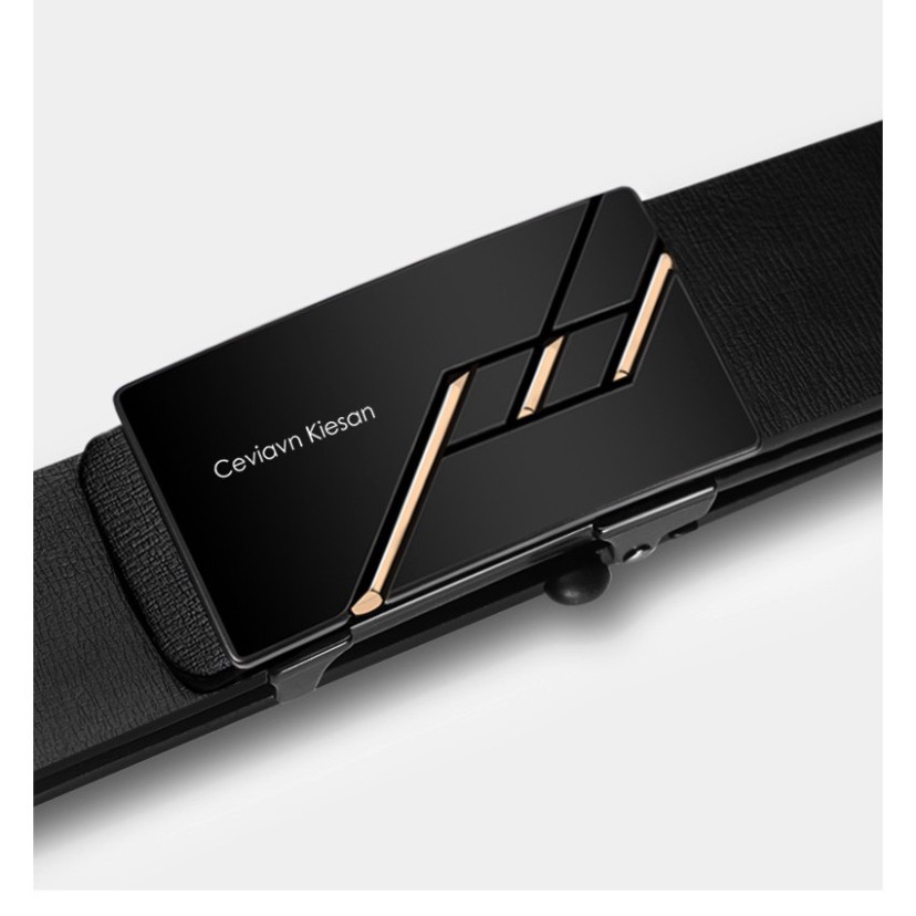 Thắt Lưng Da Nam Cieviavn Kiesan Khóa Tự Động Cao Cấp Dây Nịt Nam Da Bò 100% Chính Hãng  Mạ Vàng Bạc Nam Tính