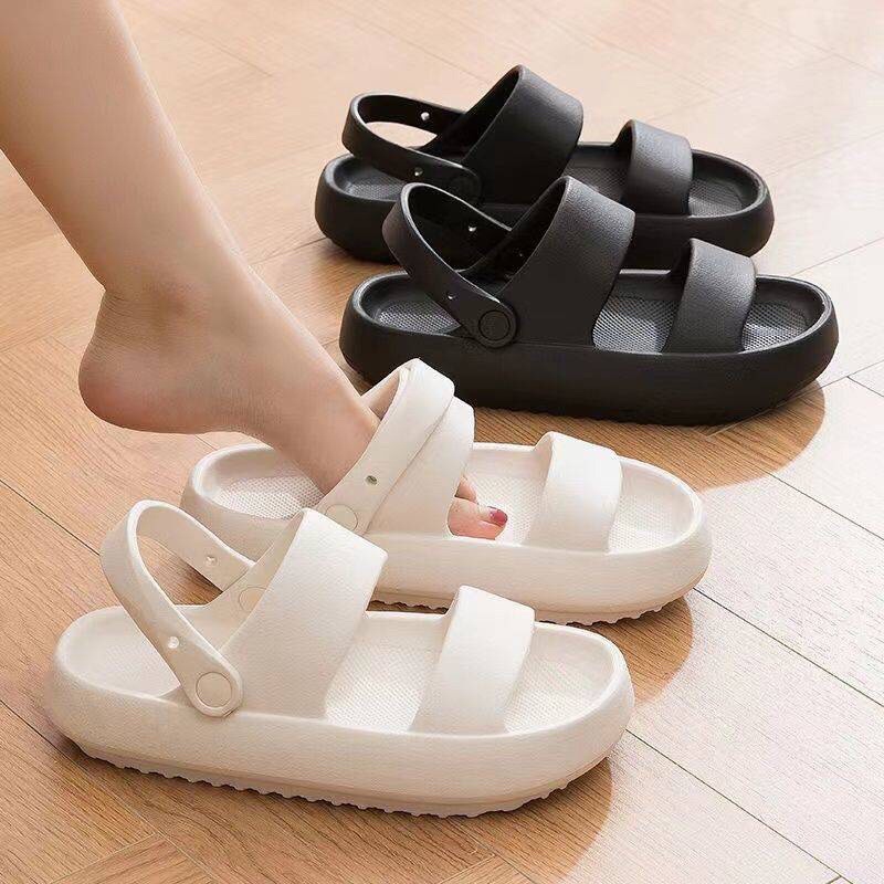 DÉP SANDAL BÁNH MÌ CHẤT EVA MỀM ĐẾ 4CM HÀNG TÚI ZIP ĐẸP