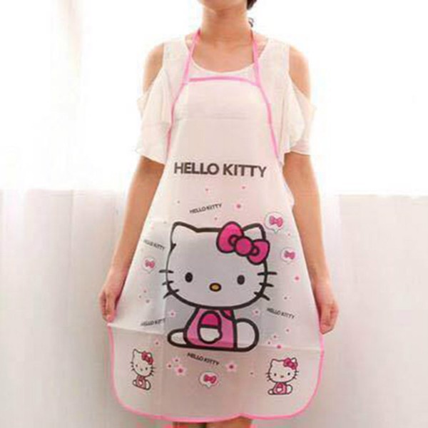 Tạp Dề Nilon Chống Thấm Cute - Tạp Dề Chống Nước, Chống Dầu Mỡ Họa Tiết Hoạt Hình 11107