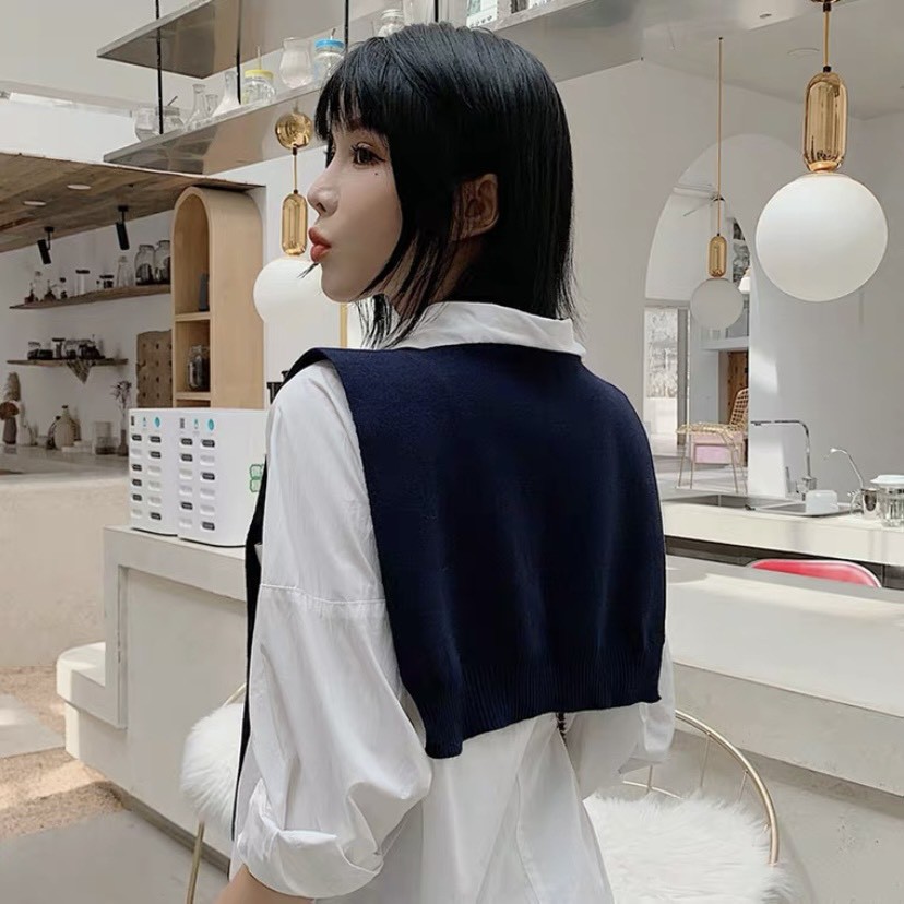 Khăn len thuỷ thủ mix áo, váy Ulzzang style  Hàng Quảng Châu