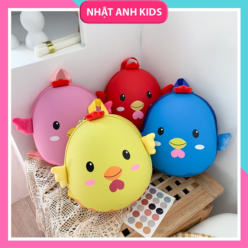 Balo Cho Bé Mẫu Giáo hình chú gà siêu Cute, balo Cao Cấp cho bé gái và bé trai đi học, đi chơi