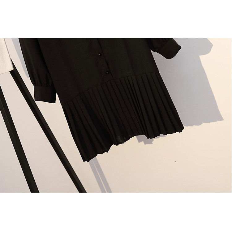 🌸Hàng Order🌸 Váy Sơ Mi Bigsize Thắt Nơ Chân Váy Xếp Ly Trẻ Trung Nữ Tính 🌸Hàng Quảng Châu | BigBuy360 - bigbuy360.vn