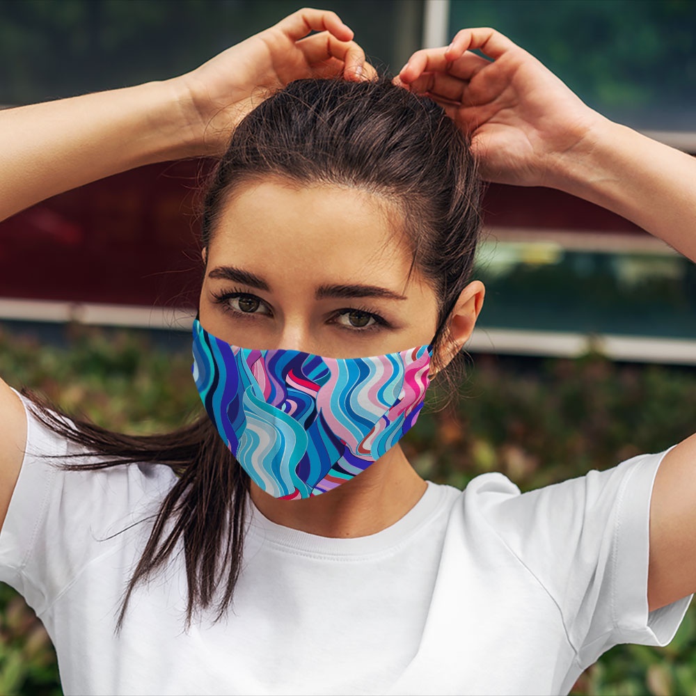 khẩu trang in hình Họa Tiết_1509 CARTWELL chất liệu polyester cotton 100%,  chống bụi in họa tiết 3d unisex