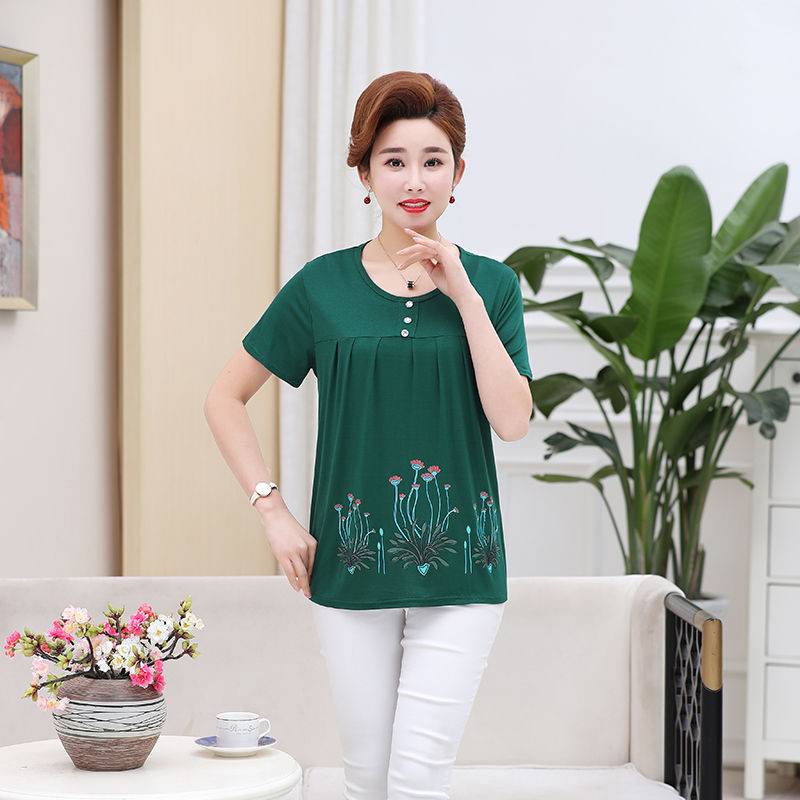 Áo thun tay ngắn dáng rộng in họa tiết thời trang cho nữ