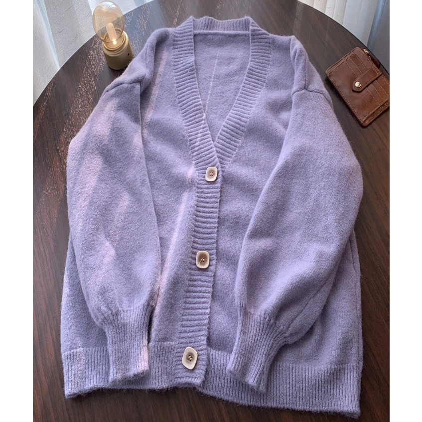 ☫▲Áo khoác Cardigan dáng rộng thời trang Retro xinh xắn dành cho nữ