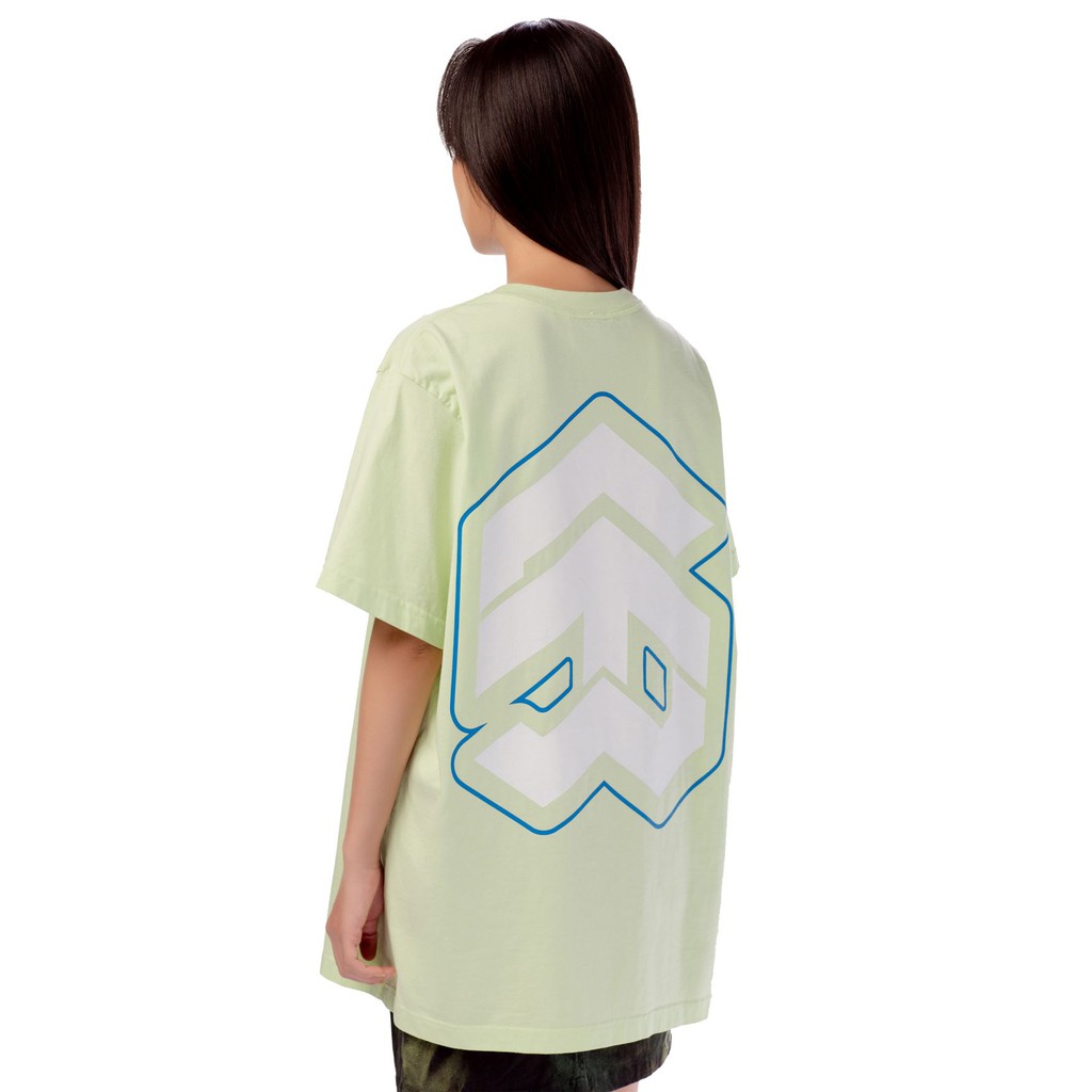Áo thun 5THEWAY oval Square Tee Màu Xanh Bơ