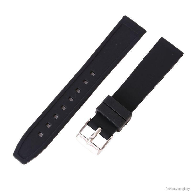 Watch band with stainless steel buckle, size 16/18/20/22/24/26 / 28mm for wrist watch.