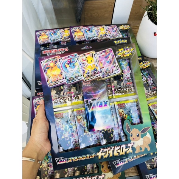 Hộp Thẻ Pokemon Card Game VMAX Special Set Eevee Heroes