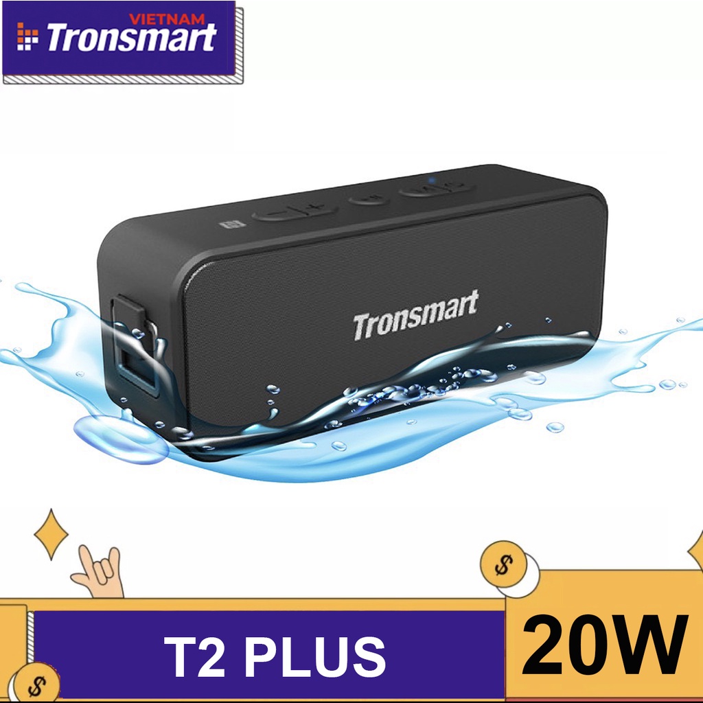 ✪ CHÍNH HÃNG ✪ Tronsmart Element T2 Plus, 20w cực lớn, chống nước, bluetooth 5.0 - BẢO HÀNH 12 THÁNG