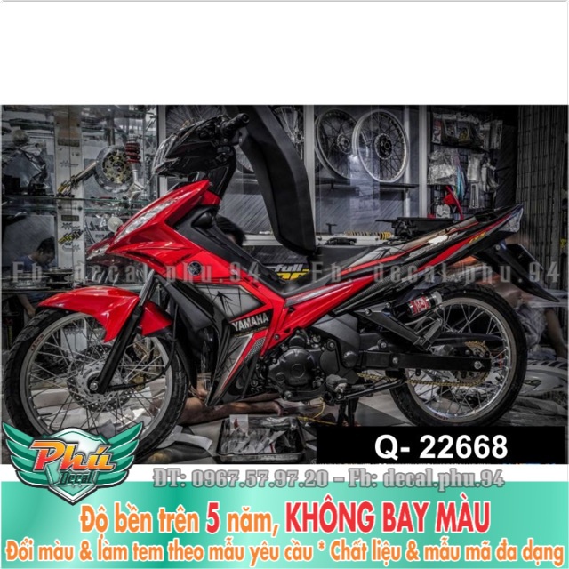 Tem rời Exciter 135 2006-2010 đỏ đen bạc -1