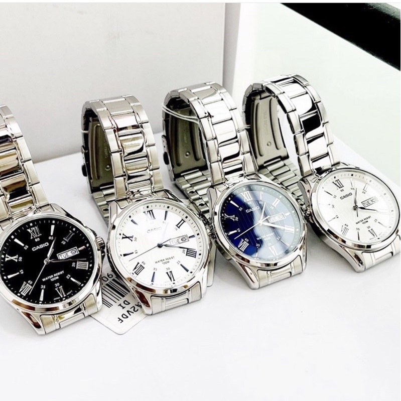 Đồng hồ Nam Casio MTP 1384D, đồng hồ chính hãng, dây kim loại, chống nước siêu tốt