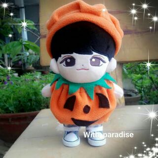 Đồ trái bí halloween cho doll 20cm