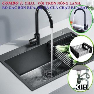 Chậu bồn rửa chén bát 1 hộc mini inox 304 TBVS89 kích thước 60x45 nhập khẩu chính hãng-bảo hành 2 năm